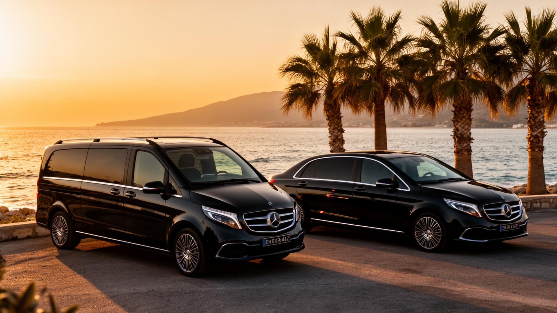 AMS Taxi premium fleet on the Albanian coast